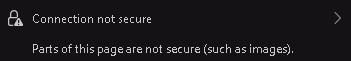Connection not secure